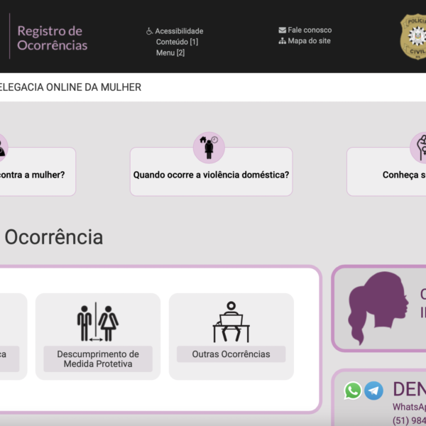 Estado lança Delegacia Online da Mulher