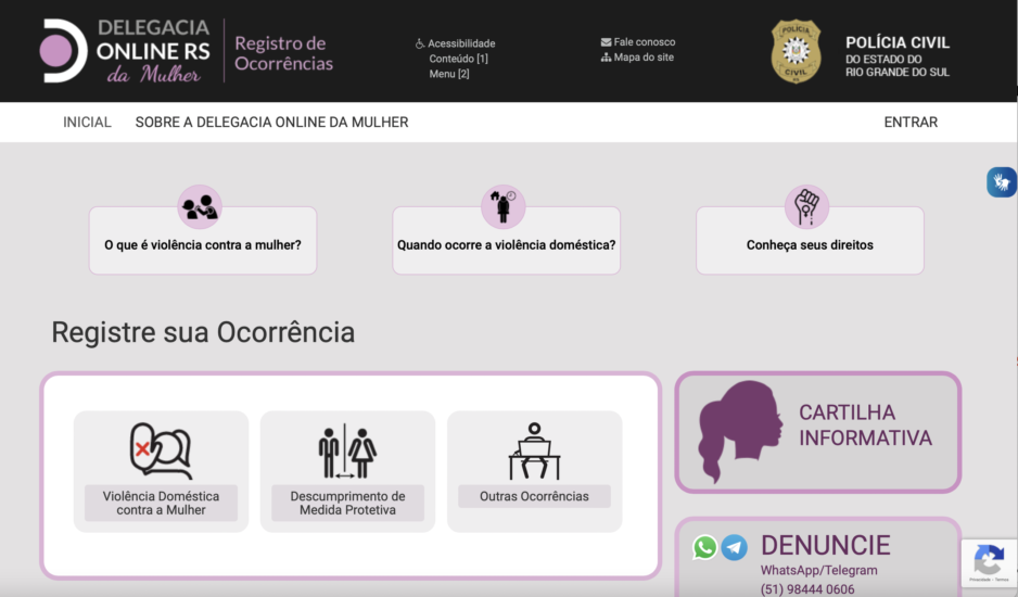 Estado lança Delegacia Online da Mulher