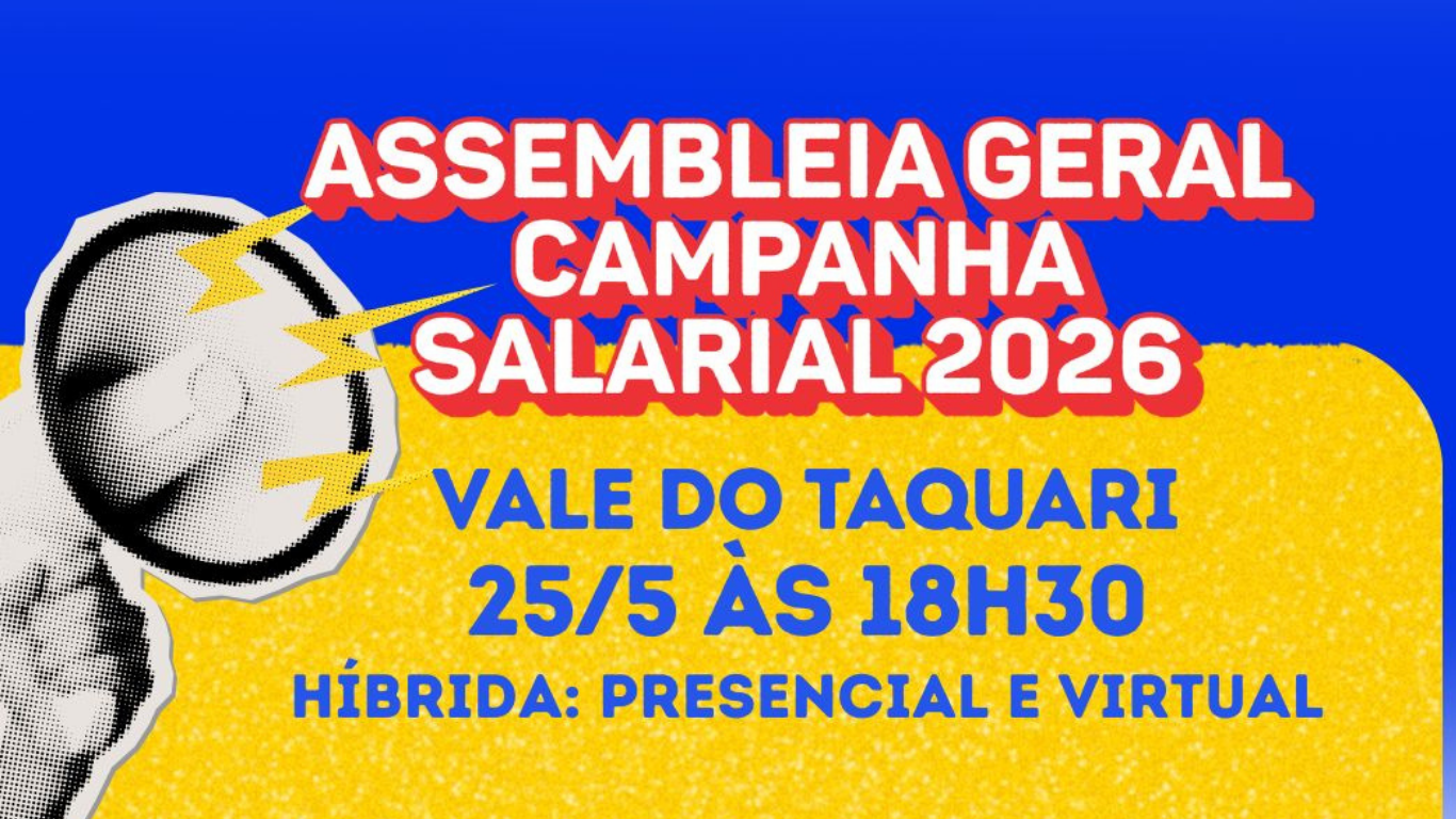 SINDESC RS: Assembleia Geral vai debater Convenção Coletiva 2026/2027 e mobiliza trabalhadores de mais de 40 cidades do Vale do Taquari